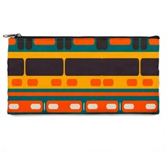 Rectangles In Retro Colors Texture 	pencil Case by LalyLauraFLM