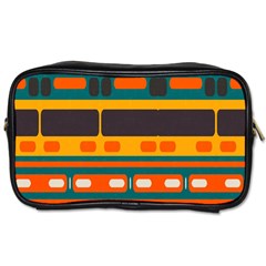 Rectangles In Retro Colors Texture 			toiletries Bag (one Side) by LalyLauraFLM