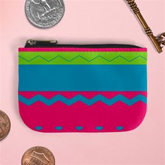 Chevrons And Stripes  	mini Coin Purse by LalyLauraFLM