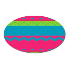 Chevrons And Stripes  			magnet (oval) by LalyLauraFLM