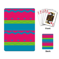 Chevrons And Stripes  			playing Cards Single Design by LalyLauraFLM