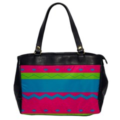 Chevrons And Stripes  			oversize Office Handbag by LalyLauraFLM