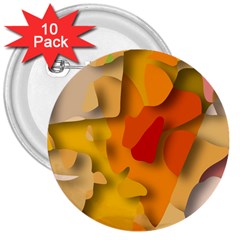 Red Spot 3  Buttons (10 Pack)  by hennigdesign