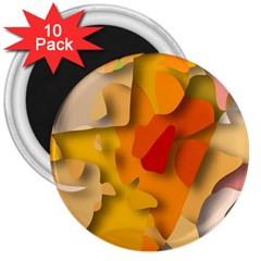 Red Spot 3  Magnets (10 Pack)  by hennigdesign