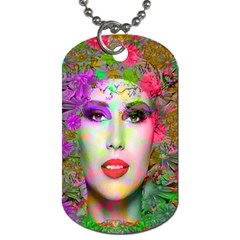 Flowers In Your Hair Dog Tag (two Sides) by icarusismartdesigns