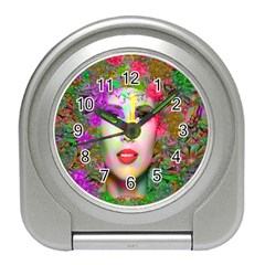 Flowers In Your Hair Travel Alarm Clocks by icarusismartdesigns