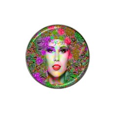 Flowers In Your Hair Hat Clip Ball Marker by icarusismartdesigns