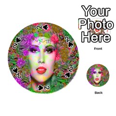 Flowers In Your Hair Playing Cards 54 (round)  by icarusismartdesigns