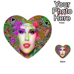 Flowers In Your Hair Playing Cards 54 (heart) 