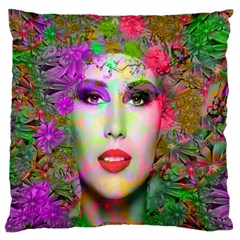 Flowers In Your Hair Large Cushion Cases (two Sides)  by icarusismartdesigns