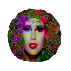 Flowers In Your Hair Standard 15  Premium Round Cushions by icarusismartdesigns