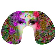 Flowers In Your Hair Travel Neck Pillows by icarusismartdesigns