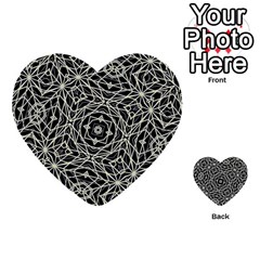 Polygons Pattern Print Multi-purpose Cards (heart)  by dflcprints