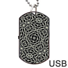 Polygons Pattern Print Dog Tag Usb Flash (two Sides)  by dflcprints