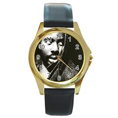 Sebastian Vego Model s Edition Round Gold Metal Watch by sebastianvegocollection