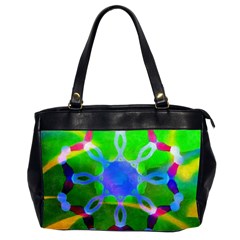 Mandala Image Oversize Office Handbag (two Sides)