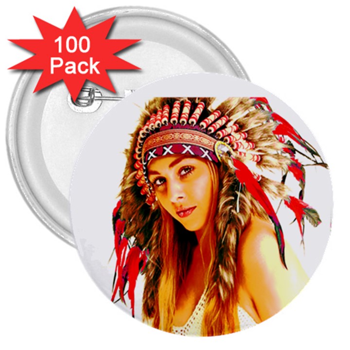 Indian 26 3  Buttons (100 pack) 