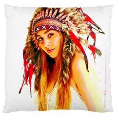 Indian 26 Large Cushion Case (one Side) by indianwarrior