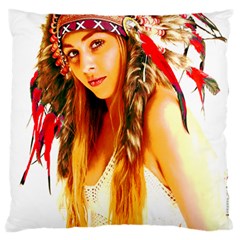 Indian 26 Large Flano Cushion Case (one Side) by indianwarrior