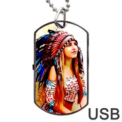 Indian 22 Dog Tag Usb Flash (one Side)