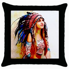 Indian 22 Throw Pillow Case (black)