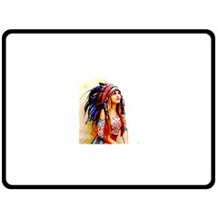 Indian 22 Fleece Blanket (large)  by indianwarrior