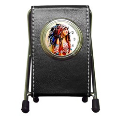 Indian 22 Pen Holder Desk Clocks by indianwarrior