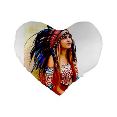 Indian 22 Standard 16  Premium Flano Heart Shape Cushions by indianwarrior