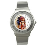 Indian 21 Stainless Steel Watch Front