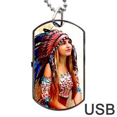 Indian 21 Dog Tag Usb Flash (one Side)