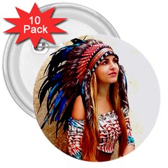 Indian 21 3  Buttons (10 Pack)  by indianwarrior