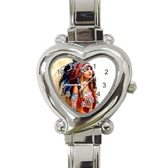 Indian 21 Heart Italian Charm Watch by indianwarrior