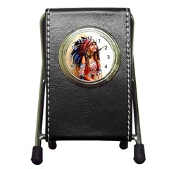 Indian 21 Pen Holder Desk Clocks by indianwarrior