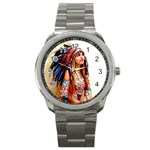 Indian 21 Sport Metal Watch Front