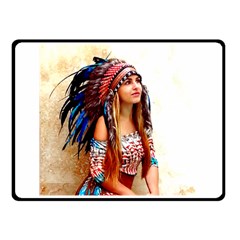 Indian 21 Fleece Blanket (small) by indianwarrior