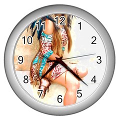 Indian 17 Wall Clocks (silver)  by indianwarrior