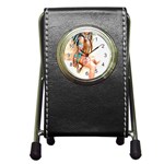 Indian 17 Pen Holder Desk Clocks Front