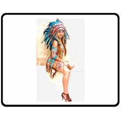 Indian 17 Double Sided Fleece Blanket (medium)  by indianwarrior