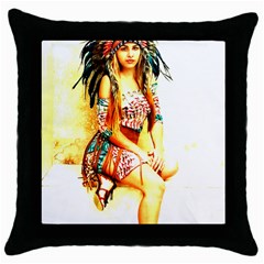 Indian 16 Throw Pillow Case (black) by indianwarrior