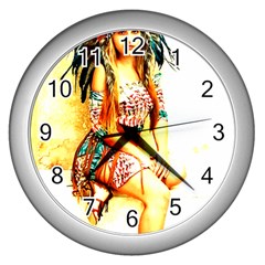 Indian 16 Wall Clocks (silver)  by indianwarrior