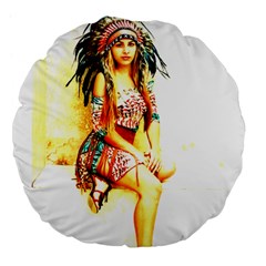 Indian 16 Large 18  Premium Flano Round Cushions by indianwarrior