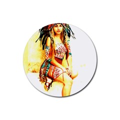 Indian 16 Rubber Coaster (round)  by indianwarrior