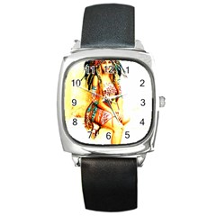 Indian 16 Square Metal Watch by indianwarrior