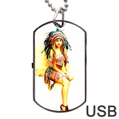 Indian 16 Dog Tag Usb Flash (one Side) by indianwarrior