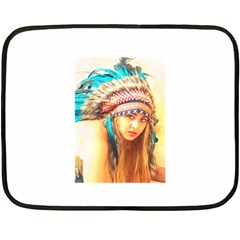 Indian 14 Fleece Blanket (mini) by indianwarrior