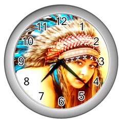 Indian 12 Wall Clocks (silver)  by indianwarrior