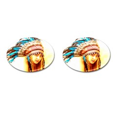 Indian 12 Cufflinks (oval) by indianwarrior