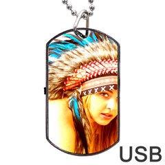 Indian 12 Dog Tag Usb Flash (one Side)