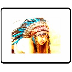 Indian 12 Double Sided Fleece Blanket (medium)  by indianwarrior