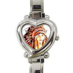 Indian 3 Heart Italian Charm Watch by indianwarrior